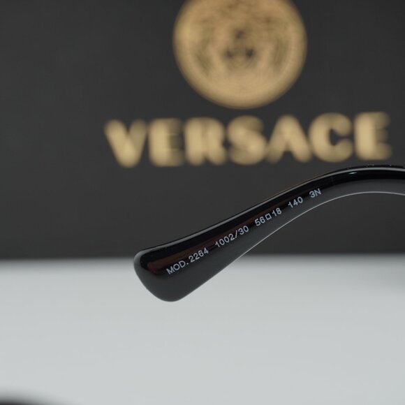 Versace VE2264 100230 Oval Sunglasses – Gold/Green Silver Mirror - Picture 7 of 9